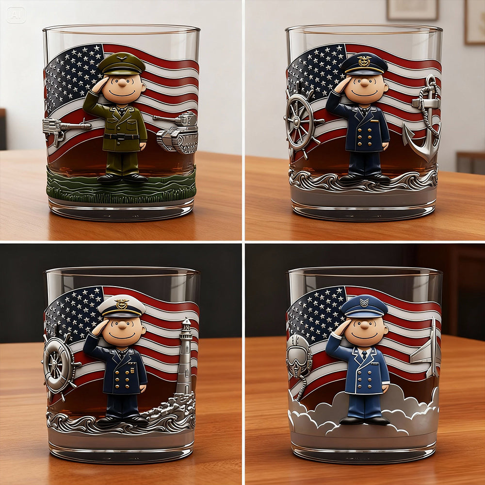 Millitary Forces Veteran Drinking Glass - Personalized Gifts For Veterans 05palu241225-Homacus