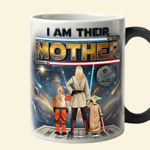 Sci-fi Space Mom And Kids Magic Ceramic Coffee Mug - Personalized Gifts For Mother's Day Magic Mug 04NATN070426HHHG-Homacus