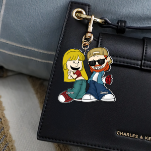 Personalized Gifts For Couple Keychain, Gangsta Love 03qhpu030125hg-Homacus