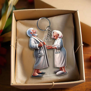 Personalized Gifts For Couple Keychain Funny Old Couple 02QHMH071224-Homacus