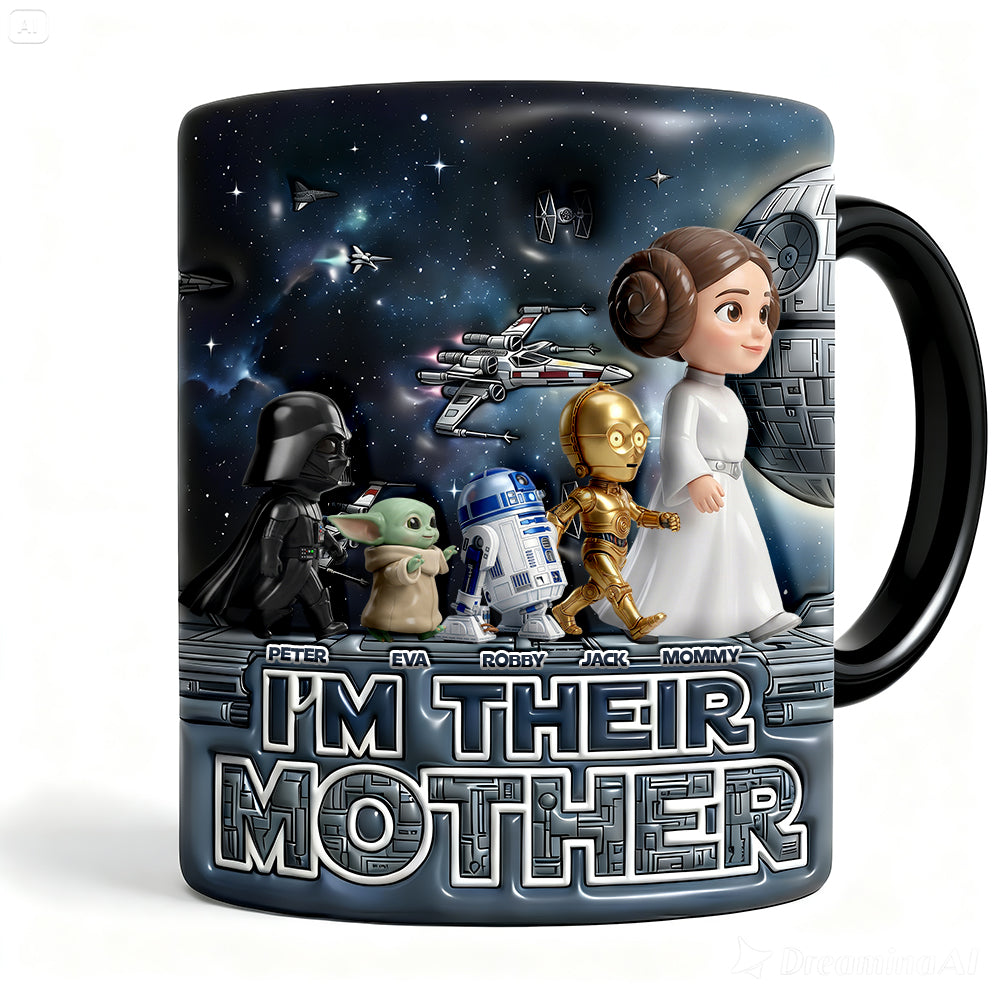 Cosmic Mom & Kids Reveal Magic Ceramic Coffee Mug - Personalized Gifts For Mother's Day 02nadt140426-Homacus