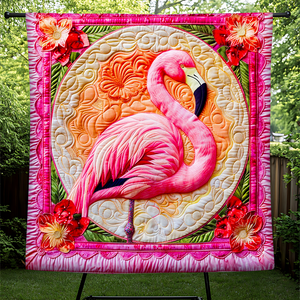 Personalized Gifts For Christmas Flamingo Quilt Bed Set 04HUPU051124-Homacus