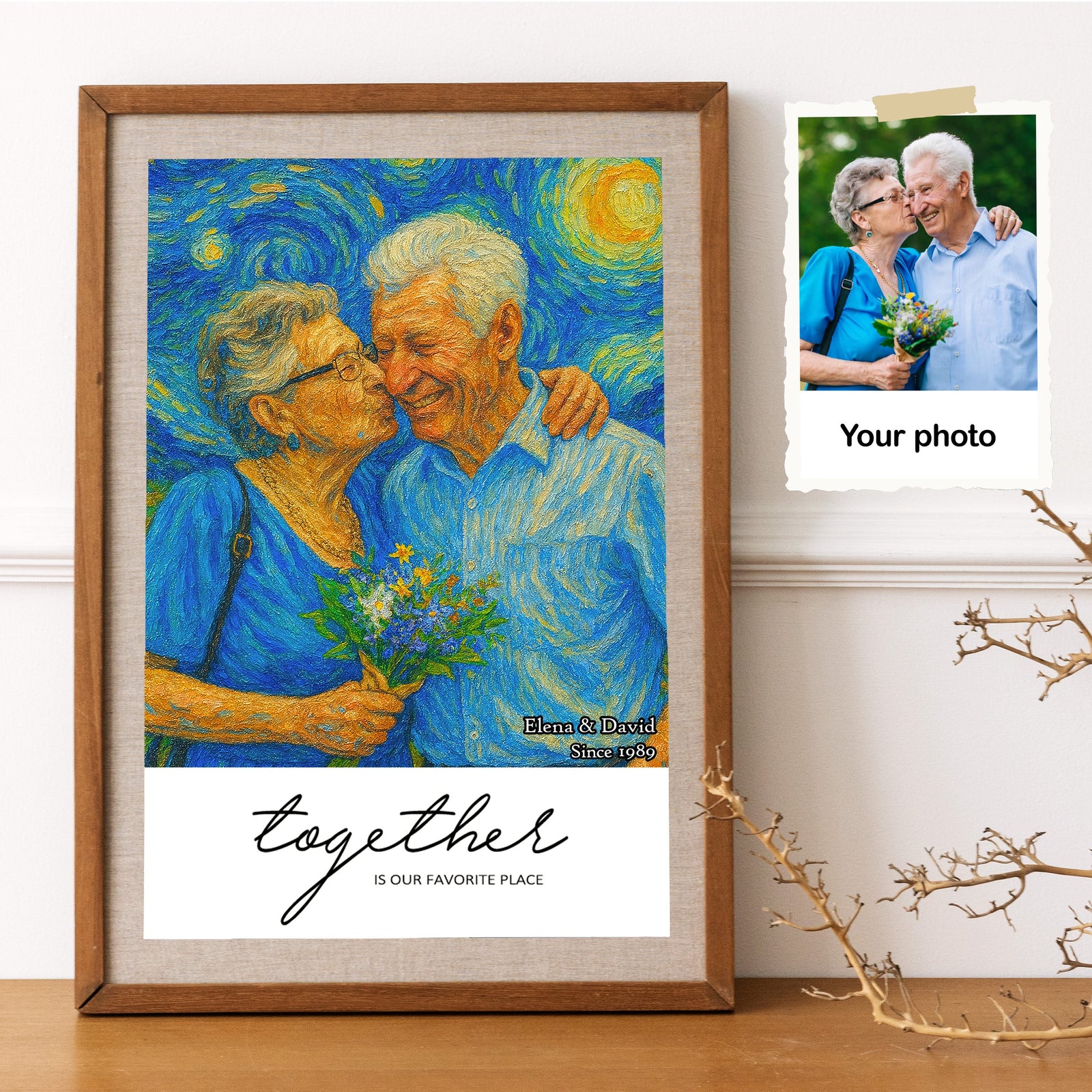 Art Style Couple Canvas Print - Custom Photo Gifts For Couple 01humg150725-Homacus