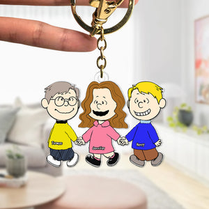 Friends Keychain - Personalized Gifts For Bestie, Best Friends-Homacus