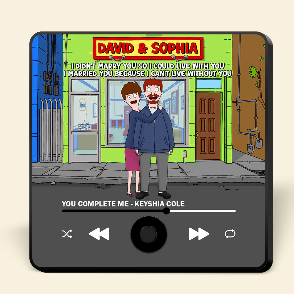 Custom Music Fridge Magnet Gifts For Couple 02qhtn301224hg I Can't Live Without You-Homacus