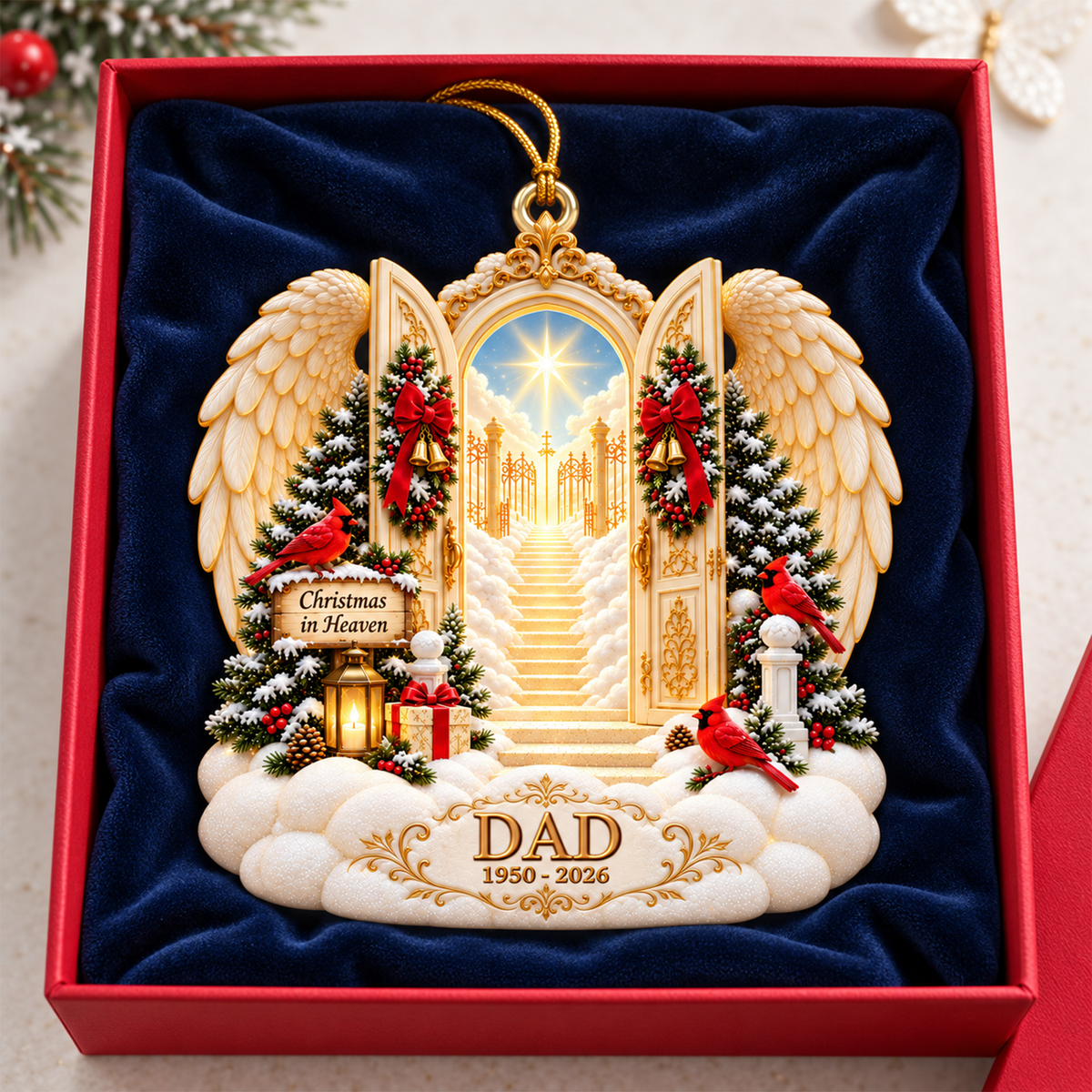 Christmas In Heaven Ornament - Personalized Memorial Gifts For Family 01toqn201026-Homacus
