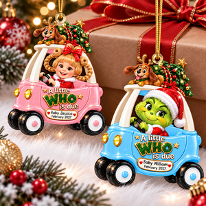 Baby On Car Ornament - Personalized Gifts For Pregnancy Christmas Ornament 05HUQN161026-Homacus