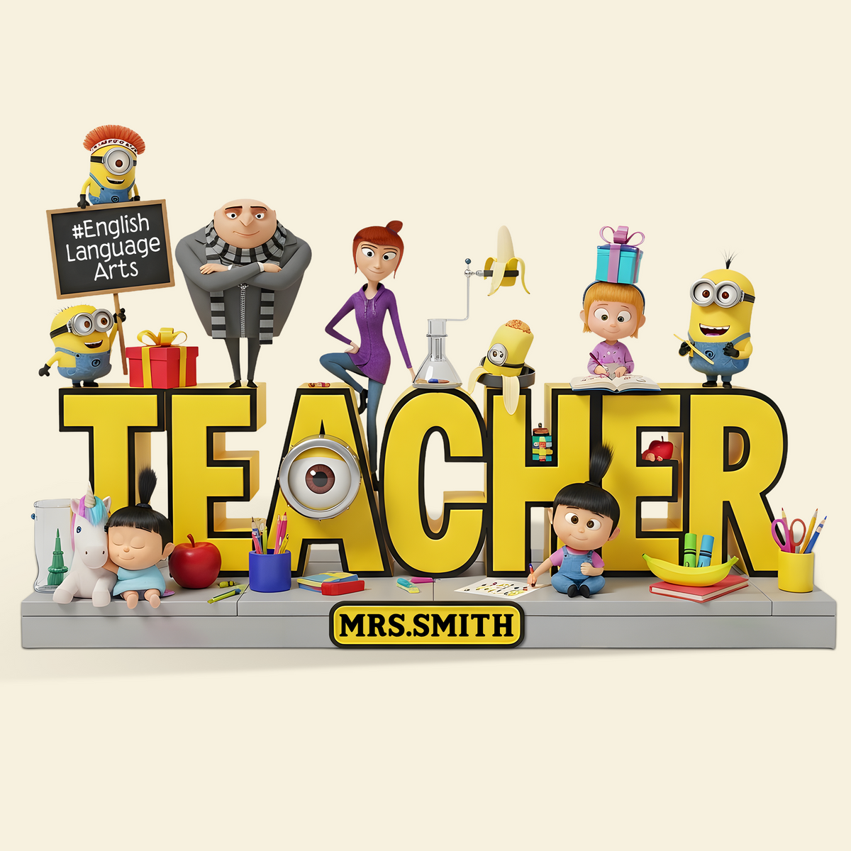Cute Yellow Character Acrylic Plaque - Personalized Gifts For Teacher 05tgpu160625-Homacus