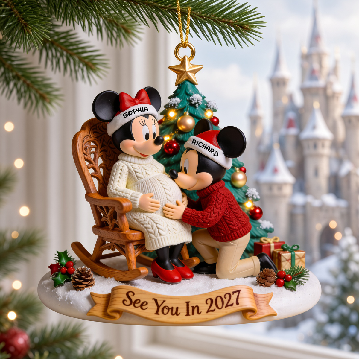 Sweet Expecting Parents Christmas Ornament – Personalized Pregnancy Gift 11PGQN221026-Homacus