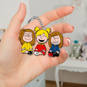 Cute Kids Keychain - Personalized Gifts For Grandma, Mom, Dad, Grandpa-Homacus