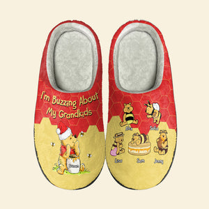 Personalized Gifts For Grandma Home Slippers Bear Grandkids 01KAMH071124-Homacus