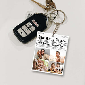 Custom Photo Gifts For Couple Acrylic Keychain Valentine The Love Times 04XQMH281124-Homacus