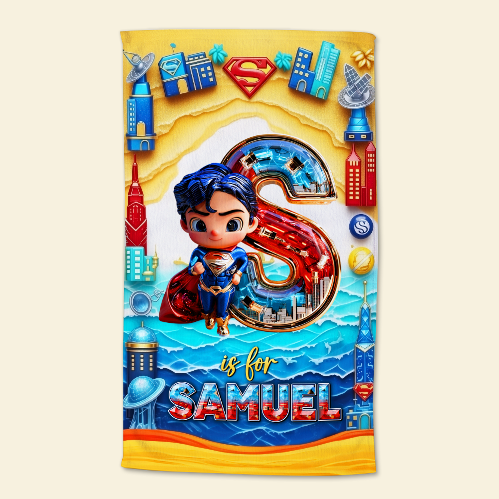 Personalized Gifts For Kids Beach Towel, Boy Style 05TGPU180725-Homacus