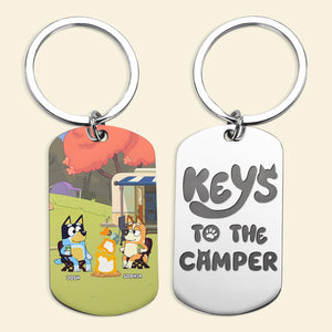 Personalized Gifts For Couple Keychain 04hupu050624hh Camping Couple Together-Homacus