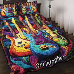 Personalized Gifts For Guitar Lovers Quilt Bedding Set Special Line Radiant Tones 11QNQN301224-Homacus