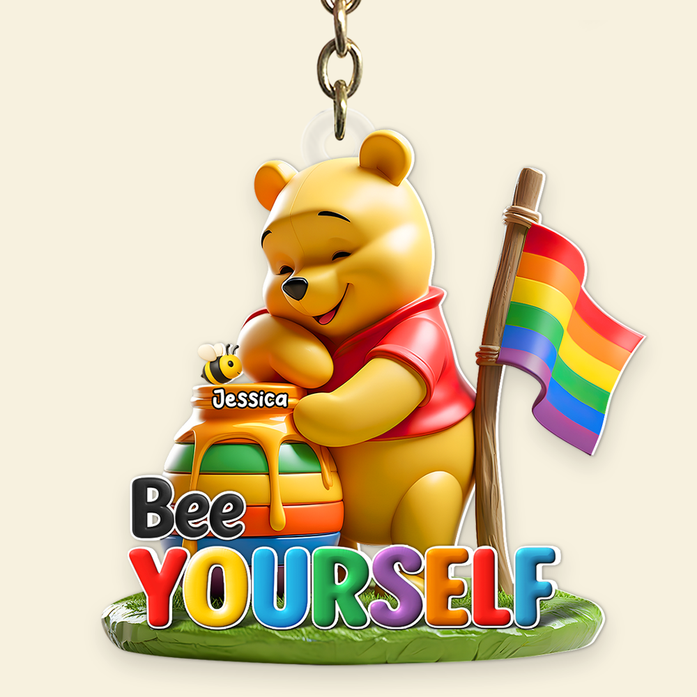 Bee Yourself Keychain - Personalized Gifts For LGBT 03hupu270525-Homacus