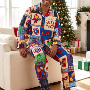 Power Team Family Button Up Pajama Set - Personalized Gifts 05NAQN270826