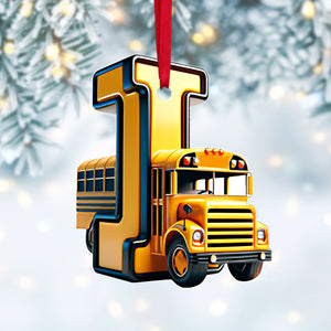 Custom Alphabet Letter Gifts For Bus Lover Christmas Ornament 011xqtn241024-Homacus