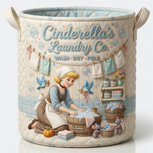Everyday Royalty Quilted Laundry Basket - Personalized Gifts 03NADT100726