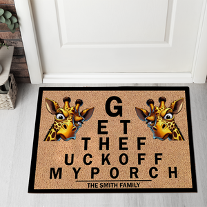 Personalized Funny Attitude Animal Doormat Collection, Get Off My Property 01qhpu241224-Homacus