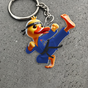 Personalized Gifts For Karateka Keychain Duck Karate 01ohpu201224-Homacus