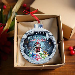 Personalized Gifts For Grandma Christmas Ornament 01qhtn131124 Cute Snowmies My Grandkids Melt My Heart-Homacus