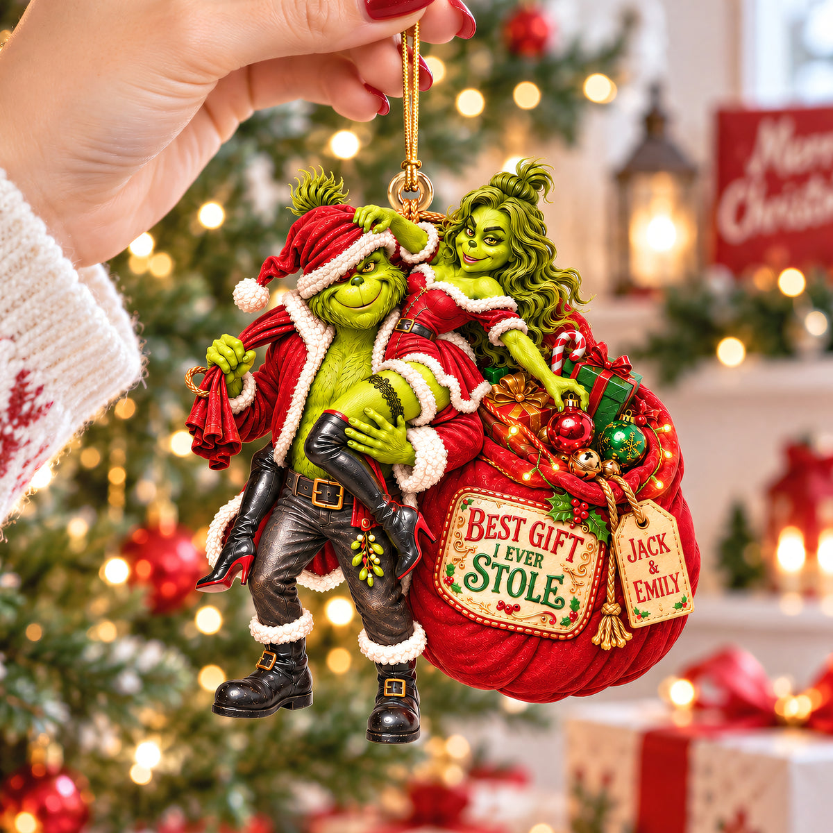 Funny Stolen Gift Christmas Ornament - Personalized Gift For Couples 08HAQN150926-Homacus