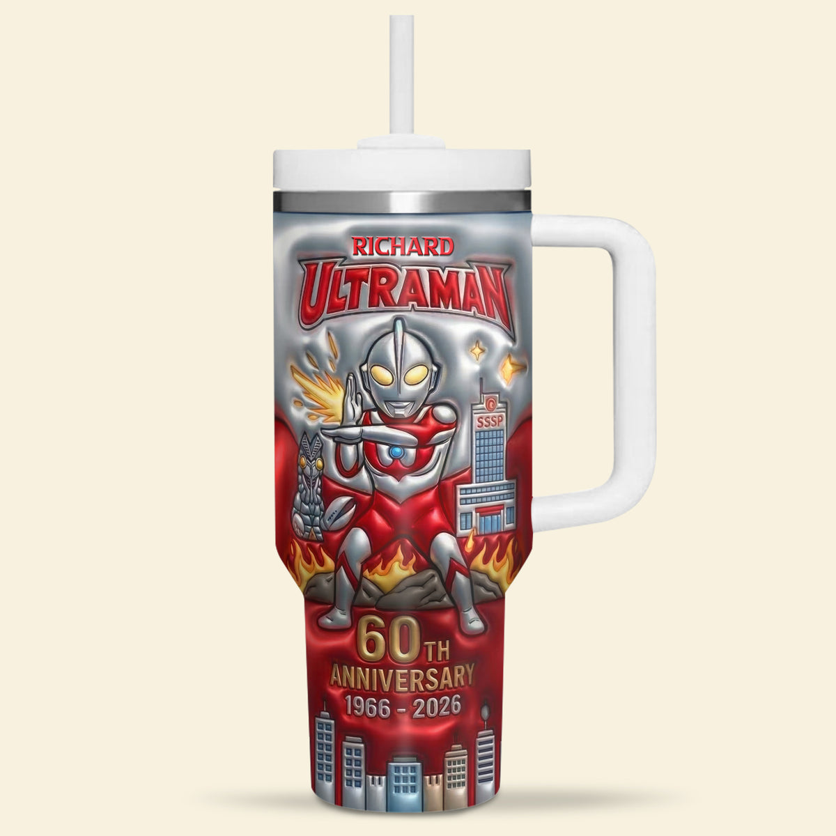60th Anniversary Giant Hero Tumbler - Personalized Anniversary Gift 02tgqn120326-Homacus