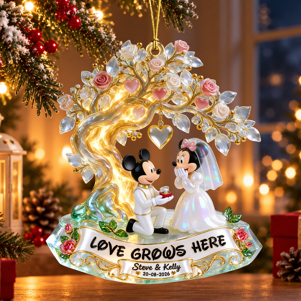 Under The Tree Of Love Ornament - Personalized Christmas Gifts For Couple 07qhqn210926-Homacus