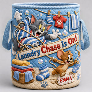 Playful Quilted Laundry Basket - Personalized Gifts 02hadt180726-Homacus