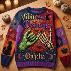 Witch Ugly Sweater - Personalized Gifts For Halloween 02huqn120826-Homacus