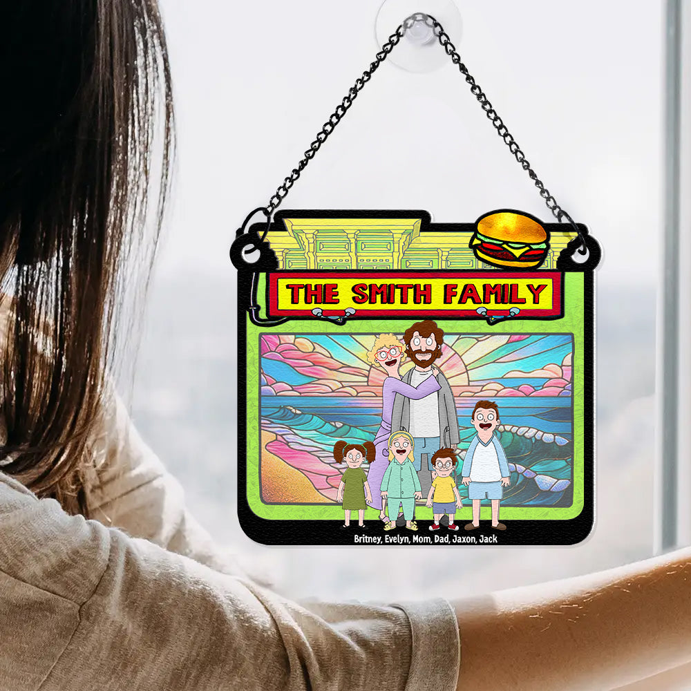 Personalized Gifts For Family Suncatcher Ornament Happy Family 01ACDT100225HG-Homacus