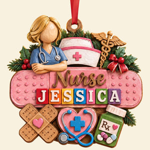 Dedicate Nurse Wood Effect Ornament, Personalized Gifts For Nurse, RN, CNA,... 01QHDT161026-Homacus