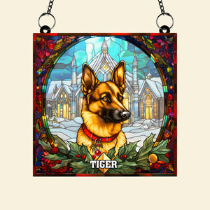 German Shepherd Dog Christmas Acrylic Suncatcher Ornament 01HUTN100924 Gifts For Dog Mom Or Dog Dad-Homacus