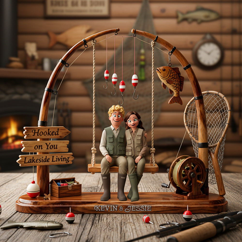 Fishing Couple Acrylic Plaque - Personalized Gifts For Couples 01ohta220126-Homacus