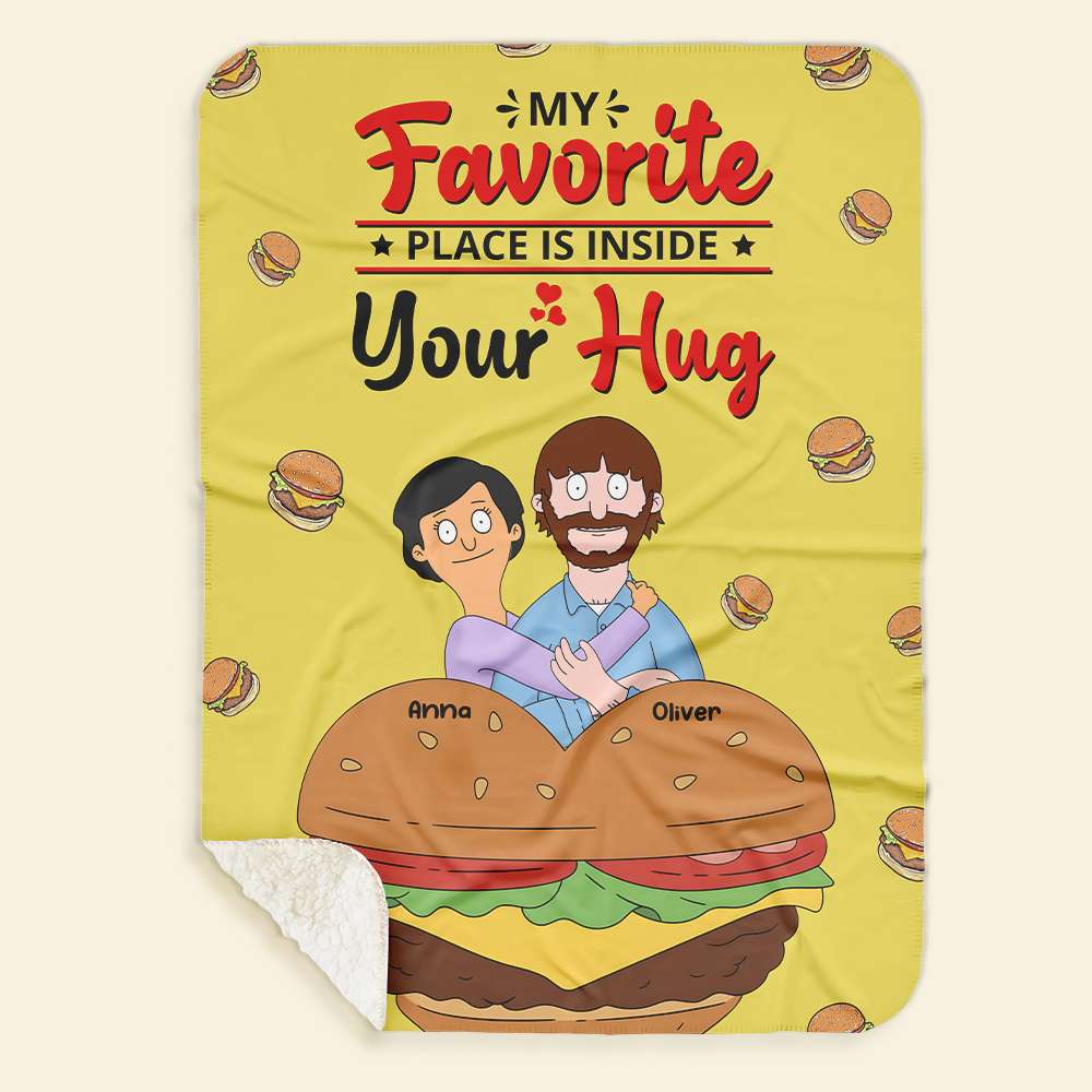 Personalized Gifts For Couple Blanket Cartoon Couple 02TOMH120225HG-Homacus