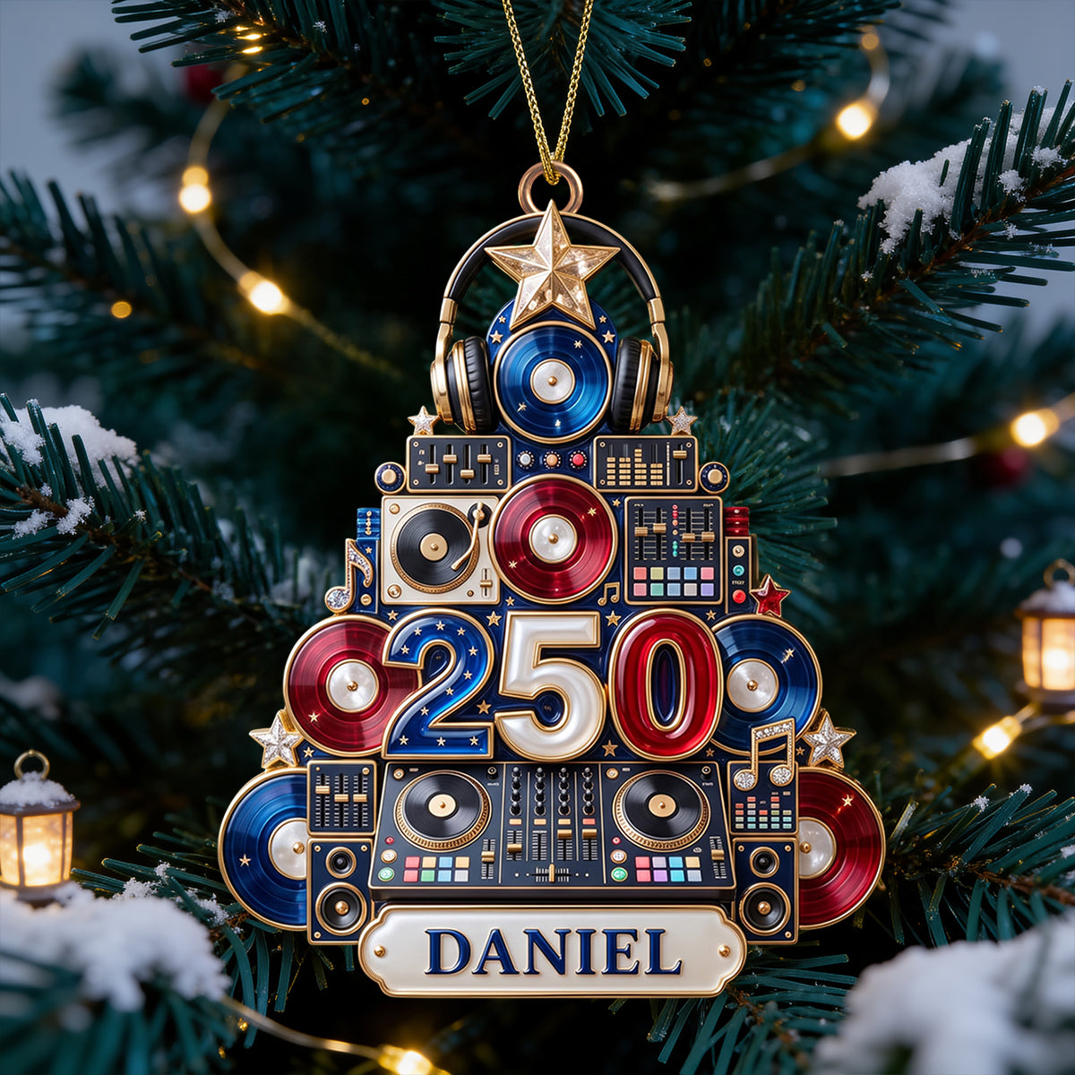DJ Holiday Christmas Ornament - Personalized Gifts 05PGDT050926