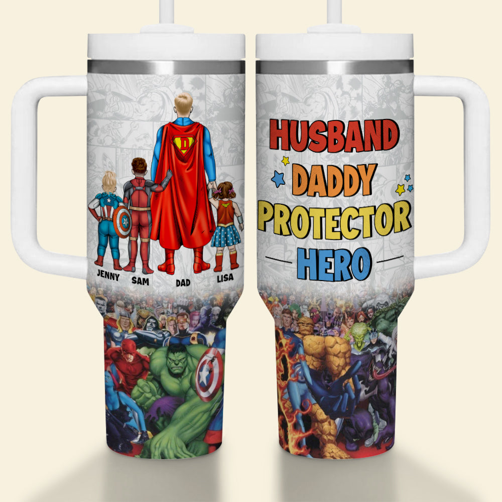 Hero Dad Tumbler Personalized Gifts For Father's Day 04HUMH090424PA-Homacus