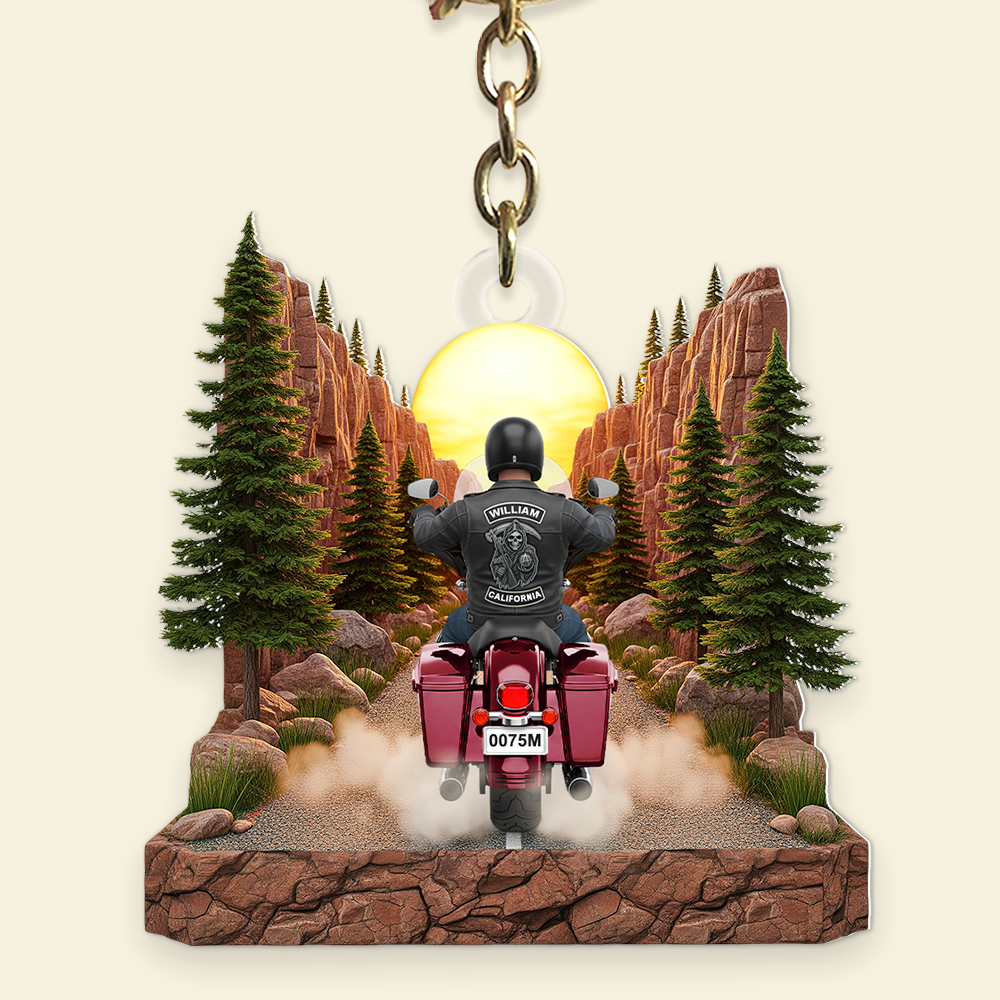 Biker Keychain - Personalized Gifts For Biker 01ohpu050625-Homacus