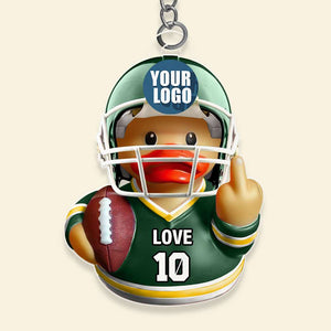 Personalized Gifts For Football Lover Keychain Rubber Duck Football Fans 05HUDT101224-Homacus