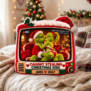 Mischievous Christmas Kiss Pillow - Personalized Gifts For Couple 07hadh191026-Homacus