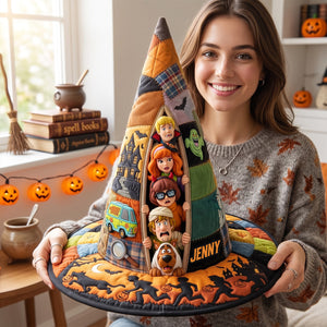 Horrified Peeking Out Quilted Witch Hat - Personalized Gifts 05qhtn140826