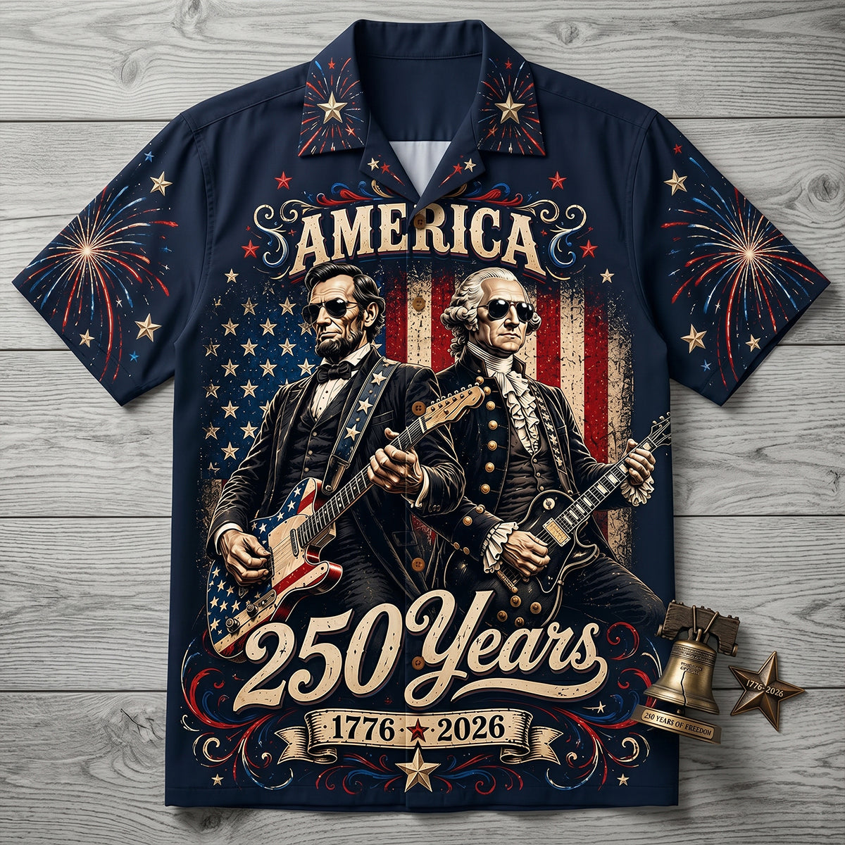Celebrating 250 Years Of Freedom Hawaiian Shirt - Personalized Gifts For Patriots 01NATN290526-Homacus