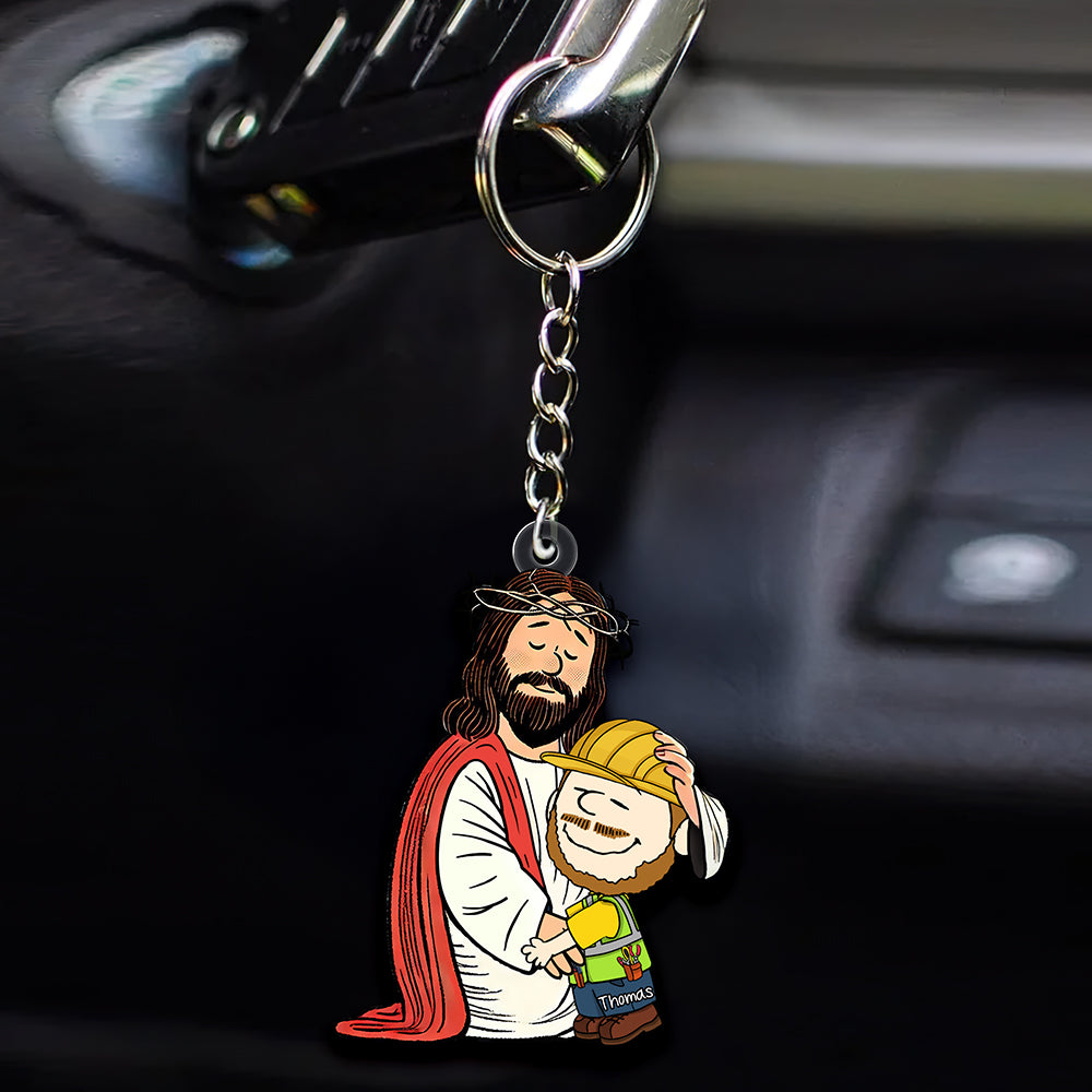 Personalized Gifts For Christians Keychain, Jesus Christ Support Your Job 02qhqn160125hg-Homacus