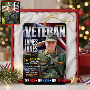 Military Honors Acrylic Ornament - Custom Photo Christmas Gifts For Veterans 05huqn260826
