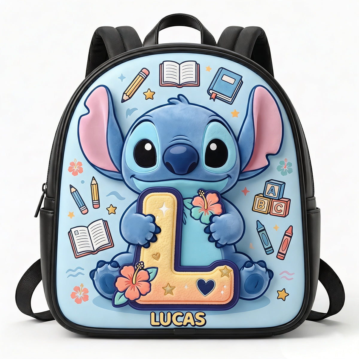 Alphabet Cute Alien Backpack - Personalized Gifts For Kids School Bag 02natn290626-Homacus