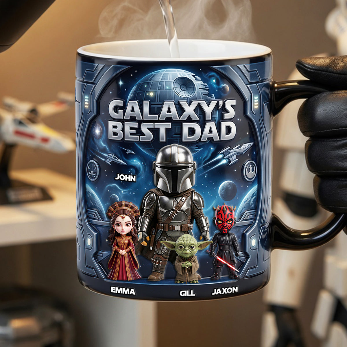 The Best Warrior Dad And Kids Magic Mug - Personalized Gifts For Dads 04nadt080526-Homacus