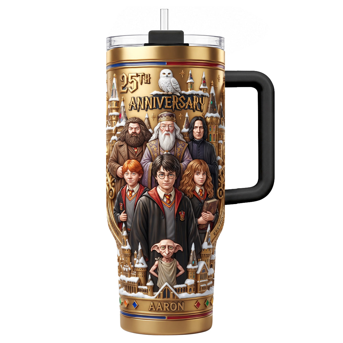 25th Anniversary Fantasy School 40oz Tumbler With Handle - Personalized Gifts For Christmas Tumbler 02TYTN290926