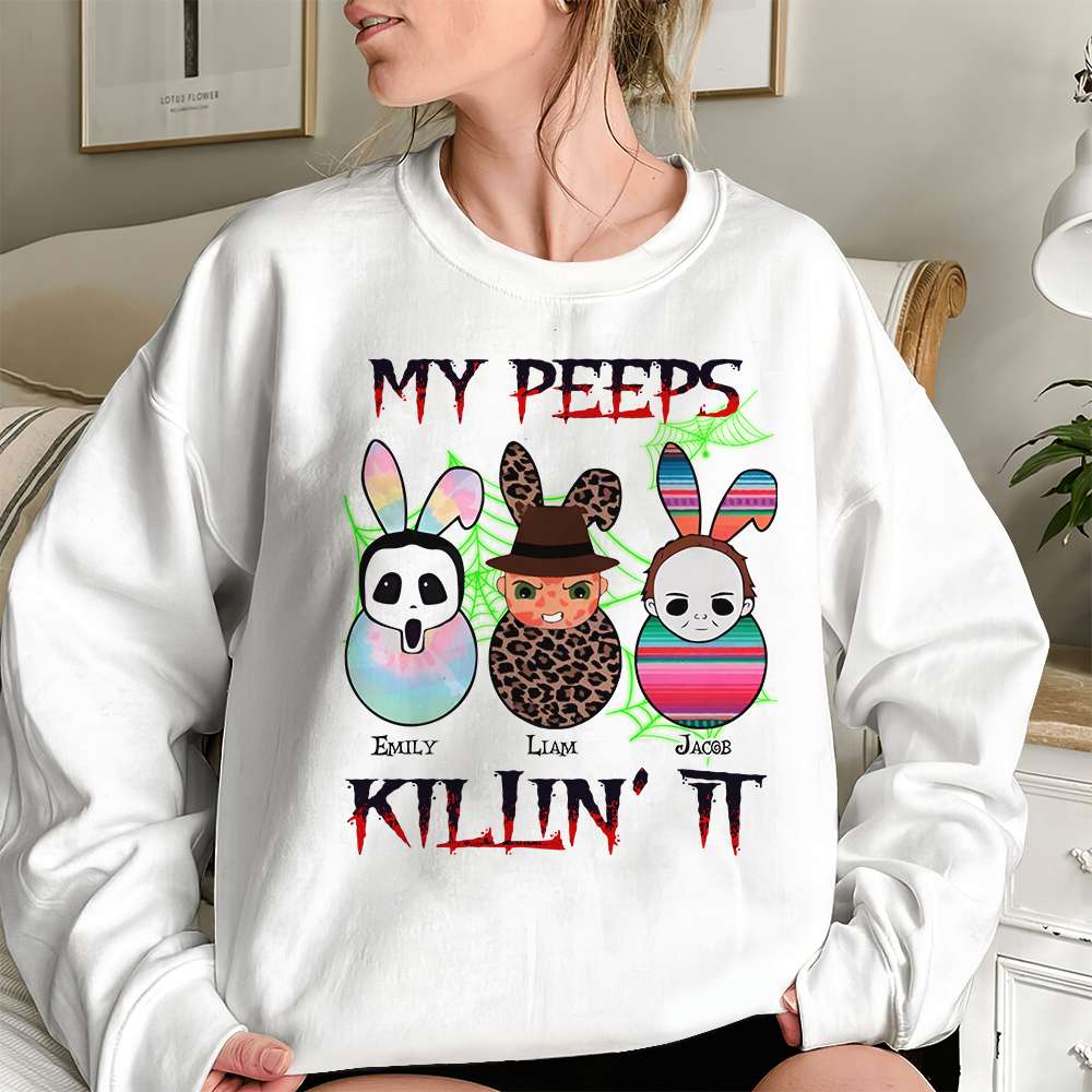 Personalized Gifts For Family Shirt My Peeps Killin It 01KAPU210224-Homacus