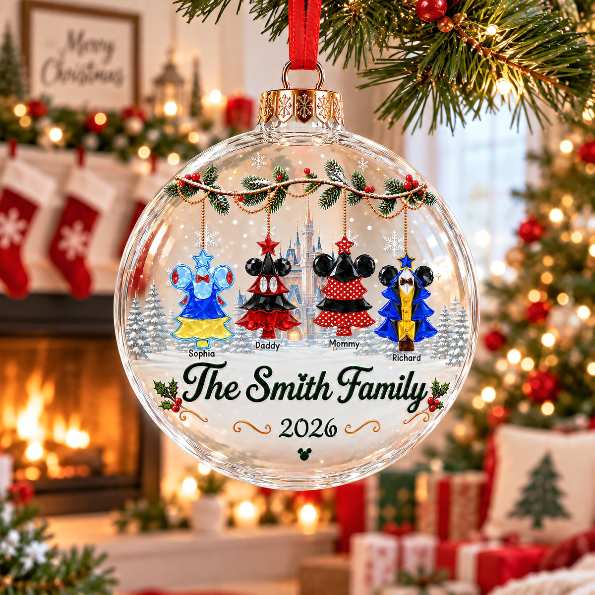 Lovely Snowball Acrylic Ornament - Personalized Christmas Gifts For Family 04ohqn040926